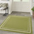 5' Green And Ivory Square Indoor Outdoor Area Rug