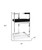 30" Black and Silver Velvet and Stainless Steel Low Back Bar Height Bar Chair