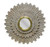 44" Antiqued Gold Sunburst Wood and Metal Framed Accent Mirror