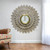 44" Antiqued Gold Sunburst Wood and Metal Framed Accent Mirror