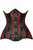 Top Drawer Faux Leather & Colored Brocade Steel Boned Under Bust Corset