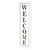 39" X 11" White and Black Welcome Metal Wall Decor