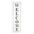 39" X 11" White and Black Welcome Metal Wall Decor