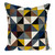 Homeroots Home Decor 20 X 20 Inches Black and Yellow Geometric Zippered 100% Cotton Throw Pillow