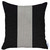 Homeroots Home Decor Black And White Centered Strap Throw Pillow, 18x18 Inches