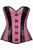 Top Drawer Brocade & Faux Leather Steel Boned Corset