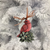 Ornament Redbird On Holly Red Ribbon 4H
