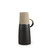 14" Rustic Organic Black And Natural Decorative Jug