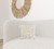 17" Beige and White Throw Pillow with Tassels