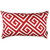 Homeroots Home Decor Red Greek Key Pattern Lumbar Throw Pillow, 12x20 Inches