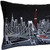 Homeroots Home Decor Tokyo Nighttime Skyline Lumbar Decorative Pillow, Black, 35 Inches