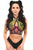 Lavish Leopard Mesh Underwire Cincher with Built In Halter Top