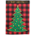 Merry Christmas Buffalo Plaid Tree Garden Flag