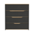 32" Natural And Black Four Drawer Dresser