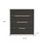 32" Natural And Black Four Drawer Dresser
