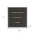 32" Natural and Black Four Drawer Dresser