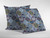 16” Orange Blue Trellis Suede Zippered Throw Pillow