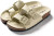 Roxoni Women Comfort Sandals Double Buckle Adjustable EVA Flat Slides Footbed Suede with Arch Support Non-Slip