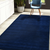 9' X 12' Navy Blue Wool Hand Woven Area Rug