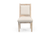 20" Beige And White Side Chair