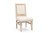 20" Beige And White Side Chair