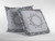 18"x18" White Zippered Suede Floral Throw Pillow