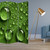 72" Green Canvas Folding Three Panel Screen Room Divider