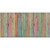 2' X 4' Distressed Aqua Green And Pink Printed Vinyl Area Rug With UV Protection