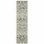 2' X 8' Blue Grey Beige And Teal Oriental Power Loom Stain Resistant Runner Rug