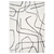 4' X 6' Ivory And Black Abstract Area Rug
