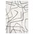 4' X 6' Ivory And Black Abstract Area Rug