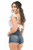 Lavish Eyelet Underwire Bustier Top with Removable Ruffle Sleeves