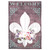 Welcome Fleur De Lis Applique Garden Flag