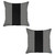 Homeroots Home Decor Set Of Two 18 x 18 Inches White and Black Houndstooth Zippered Handmade Polyester Throw Pillows