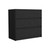 34" Black Three Drawer Dresser