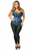 Top Drawer Brocade Steel Boned Corset with Black Eyelash Lace