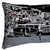 Homeroots Home Decor Vail Nighttime Skyline Lumbar Decorative Pillow, Black, 45 Inches