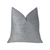Plutus Icy Sky Blue and Silver Luxury Throw Pillow