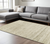 9' X 12' Ivory And Brown Wool Striped Hand Woven Area Rug