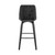 31" Gray And Black Faux Leather And Iron Swivel Bar Height Bar Chair