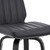 31" Gray And Black Faux Leather And Iron Swivel Bar Height Bar Chair