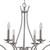 Nickel Candle Style Six Light Metal Dimmable Chandelier