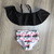 AL Limited Girls 2 piece Black Ruffle Bikini bathing suit