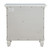 28" White Wood Three Drawer Nightstand