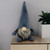 18" Slate Blue And Gray Fabric Standing Gnome Sculpture