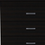32" Black Three Drawer Dresser