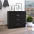 32" Black Three Drawer Dresser