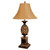 32" Gold Metal Pineapple Table Lamp With Gold Classic Empire Shade