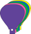 Hot Air Balloon Assorted Color Creative Cut-Outs