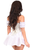 Top Drawer Steel Boned White Brocade & Taffeta Corset Dress